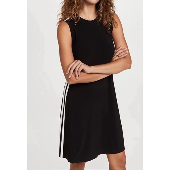 Norma Kamali Dresses & Skirts - Norma Kamali Side Stripe Sleeveless Swing Dress XS